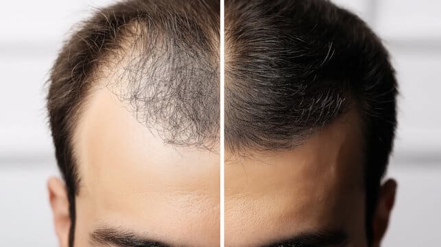 Résultats greffe de cheveux Paris avant après - Maison Marignan technique CHOI