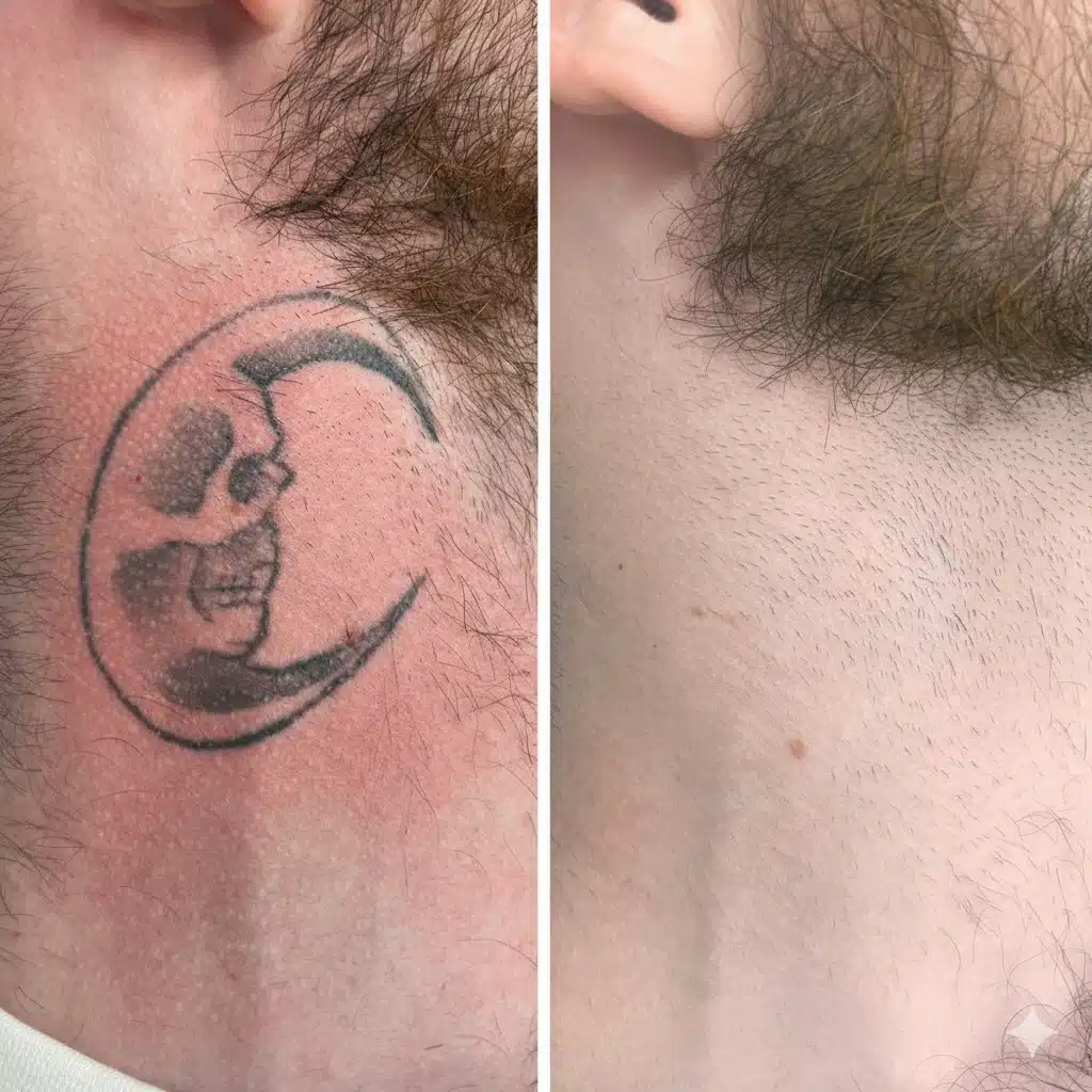 Détatouage laser picoseconde - Résultat